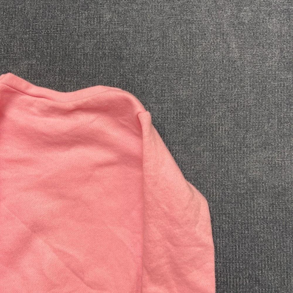 Nike Sweatshirt Toddlers 12M Pink Cotton Fleece Lined Ribbed Hem Swoosh Logo